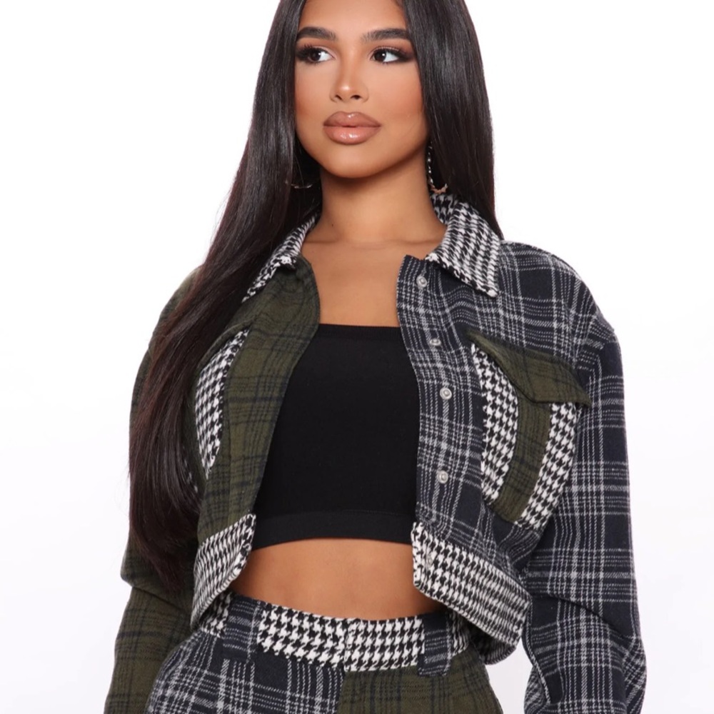 Houndstooth jacket Fashion Nova